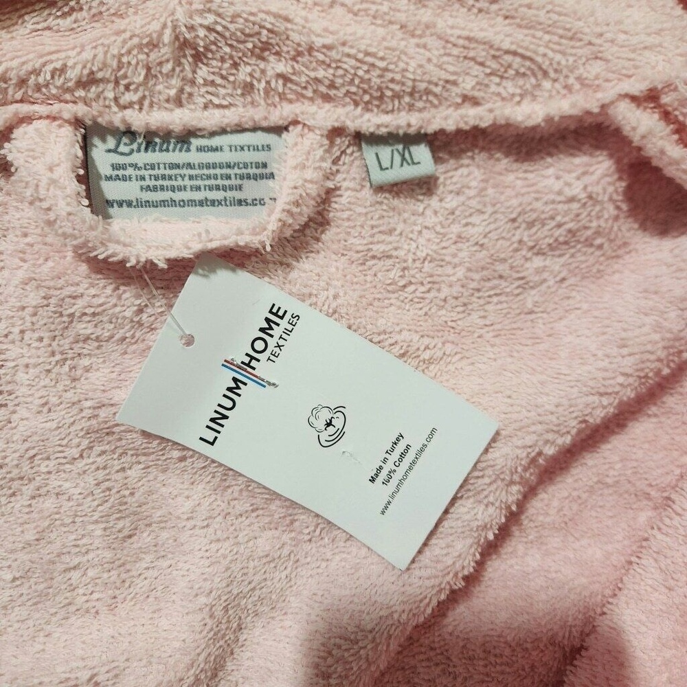 Nordstrom Linum Home Textiles Cotton Robe Pink L/XL NWT - Picture 6 of 6